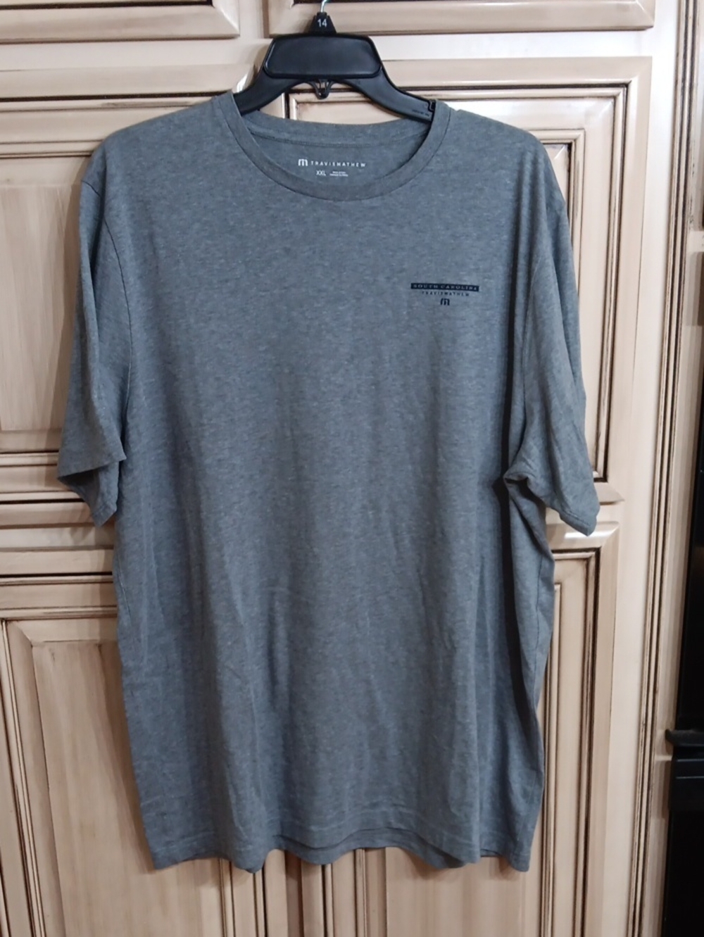 Travis Mathew Men's Heather Gray Short-Sleeve Crew Tee - Size XXL